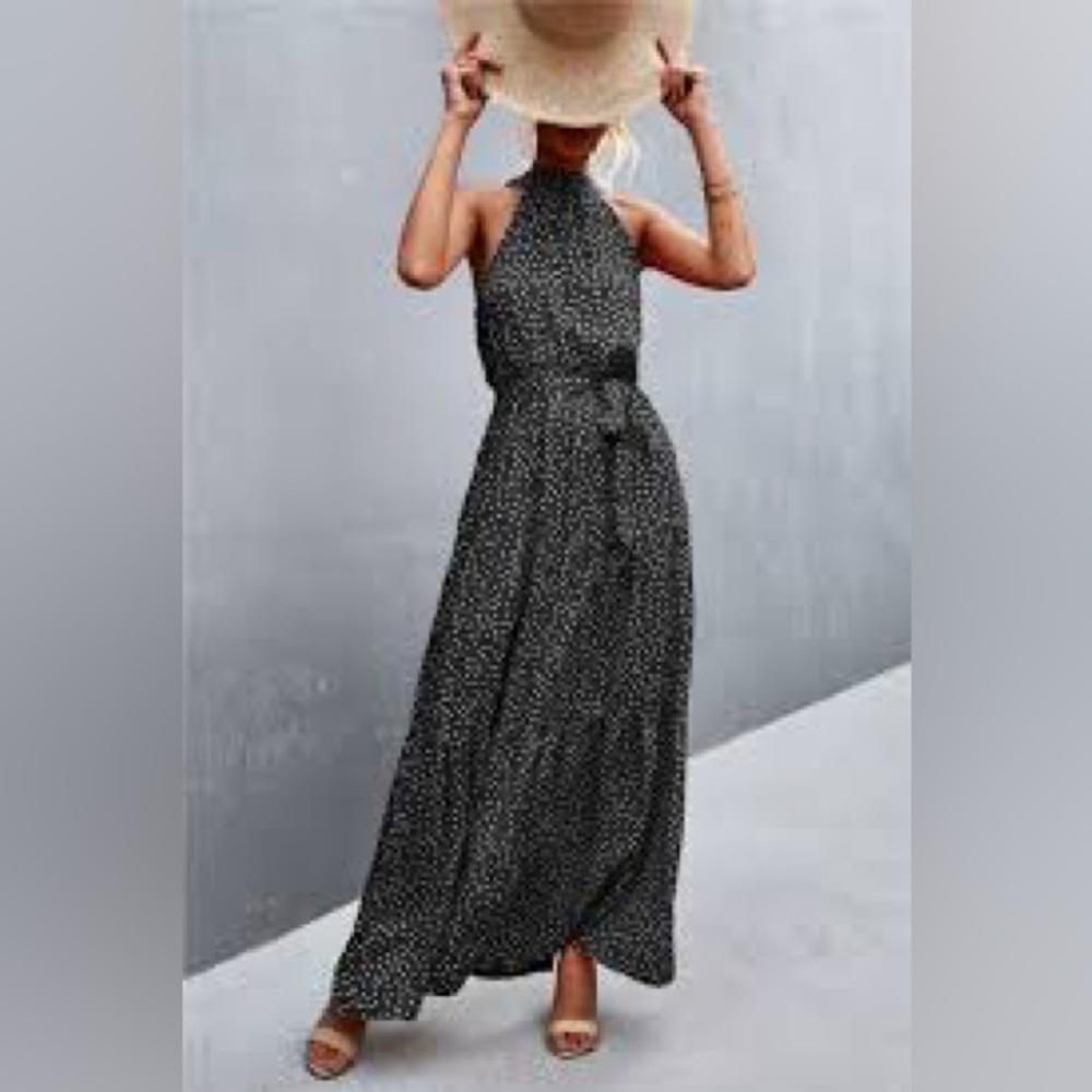 SHEIN Black and White Maxi Dress